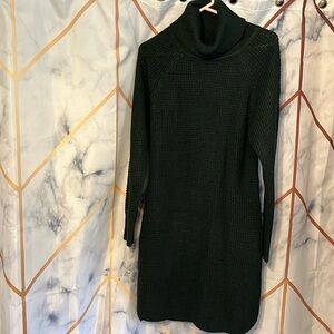 Green sweater dress